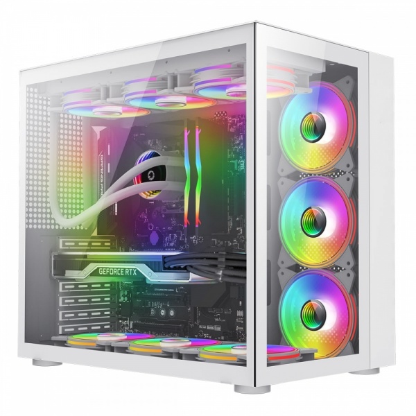 Infinity PC AMD Ryzen 5 RTX 3060 White Gaming Tower